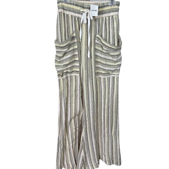 Free People Jones Wide Leg Khaki Green Combo S – NWT - Picture 6 of 6